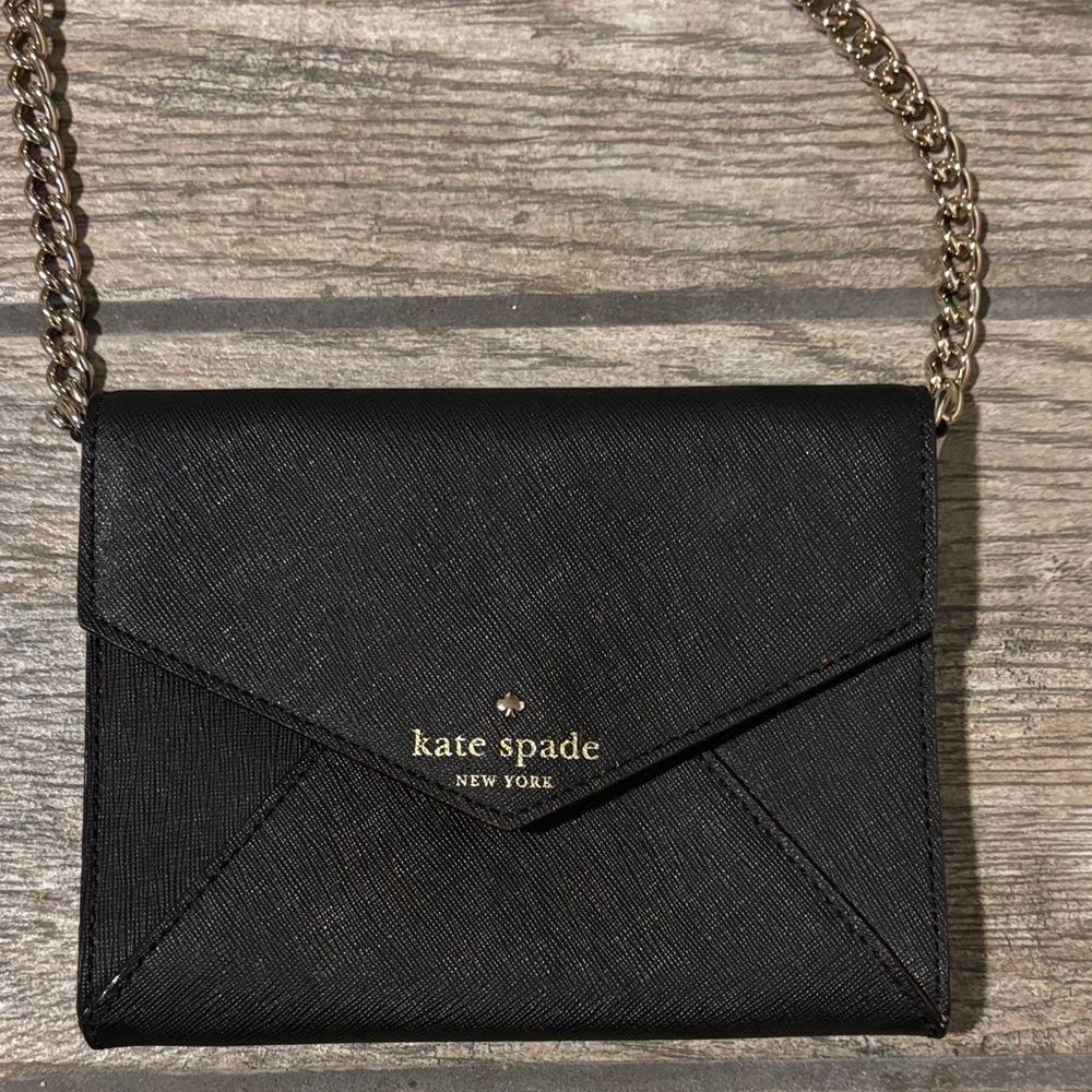 Kate Spade Black Envelope Clutch